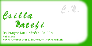 csilla matefi business card
